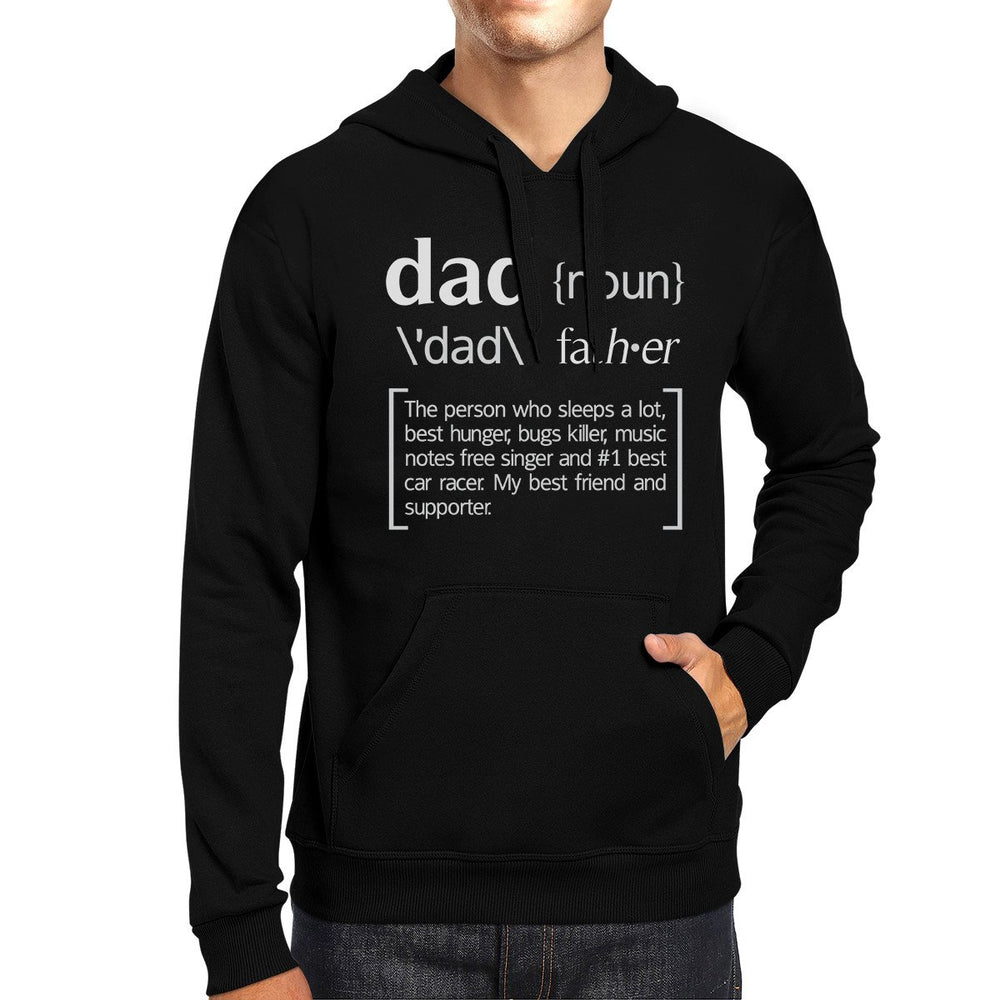 Dad Noun Black Unisex Hoodie Funny Saying Graphic Hoodie For Dad