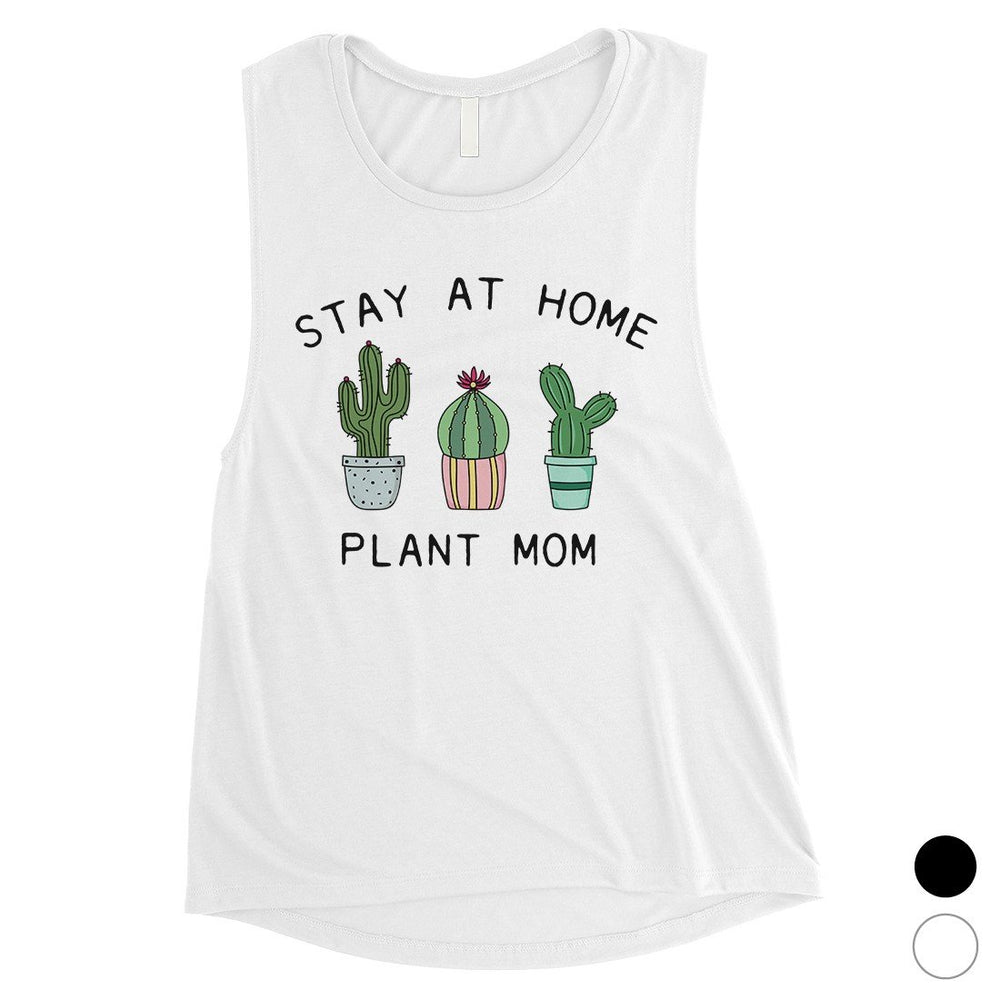 Stay At Home Plant Mom Womens Workout Muscle Tank Top Best Mom Gift