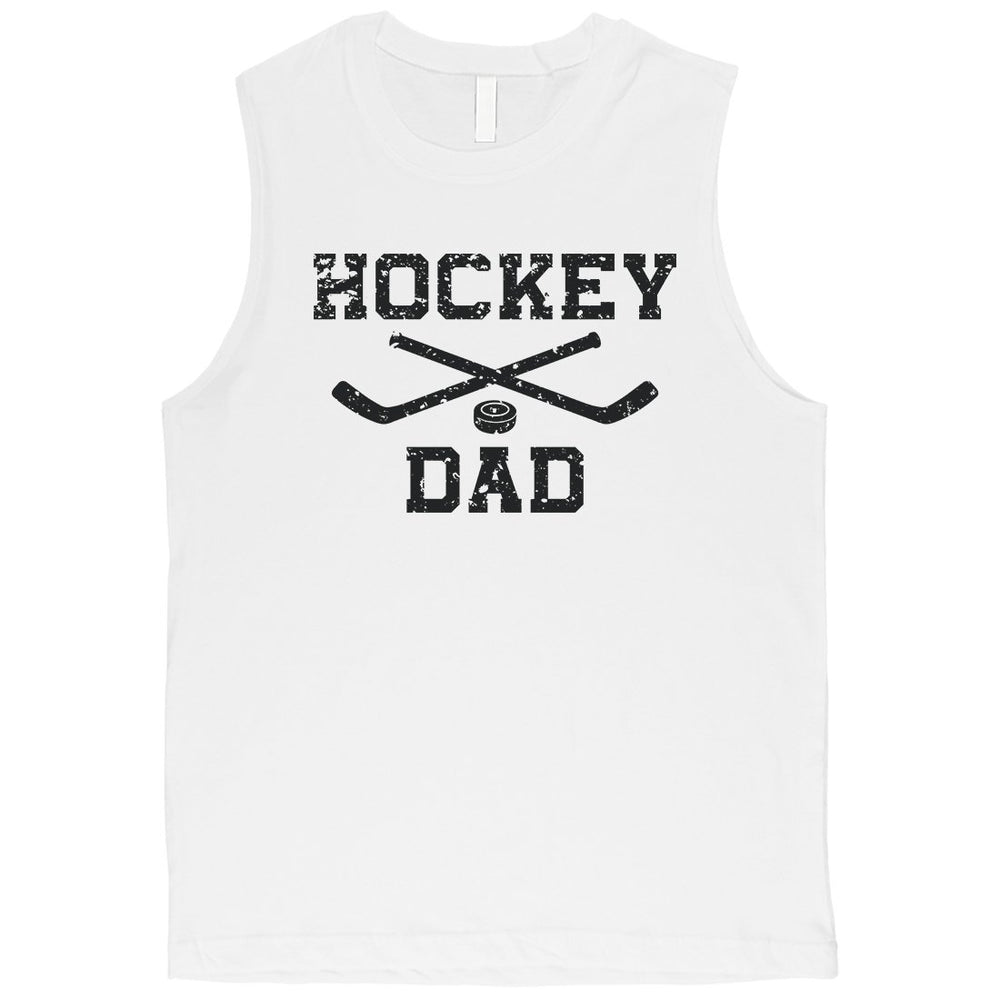 Hockey Dad Mens Proud Hardworking Sweet Fun Muscle Shirt Dad Gift