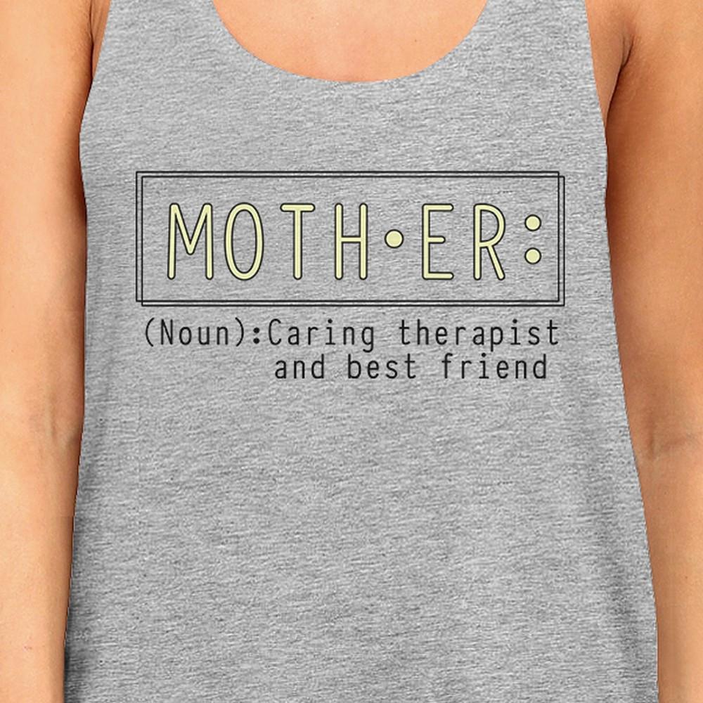 Mother Therapist Women's Gray Cute Design Tank Top Gift For Moms