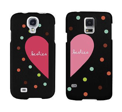 Besties Heart And Dots Pattern BFF Matching Phonecases Cute Phone cover