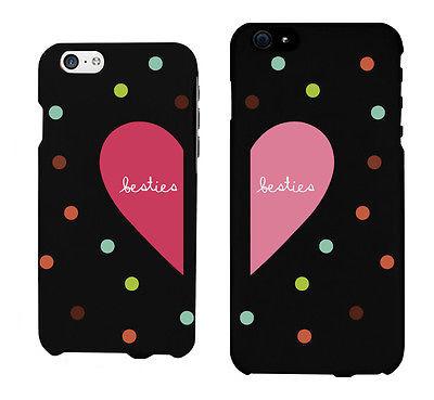 Besties Heart And Dots Pattern BFF Matching Phonecases Cute Phone cover