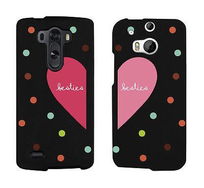 Besties Heart And Dots Pattern BFF Matching Phonecases Cute Phone cover