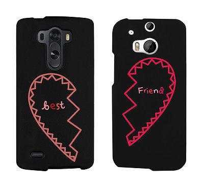 Best Friend Half Heart Matching Phonecases Cute BFF Phone Covers Gift