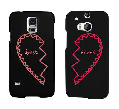 Best Friend Half Heart Matching Phonecases Cute BFF Phone Covers Gift