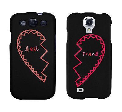 Best Friend Half Heart Matching Phonecases Cute BFF Phone Covers Gift