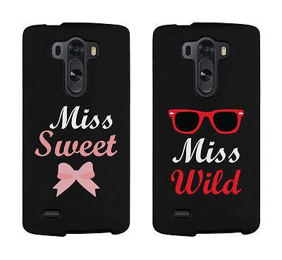 Miss Sweet And Wild Bow And Sunglasses Cute BFF Matching Phone Cases