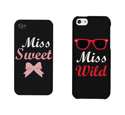 Miss Sweet And Wild Bow And Sunglasses Cute BFF Matching Phone Cases