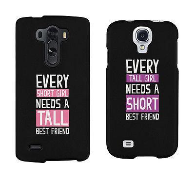 Short And Tall Cute BFF Matching Phone Cases For Best Friends Gift