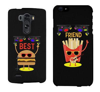 Hamburger And Fries Rock Stars Cute BFF Matching Phone Cases Gift