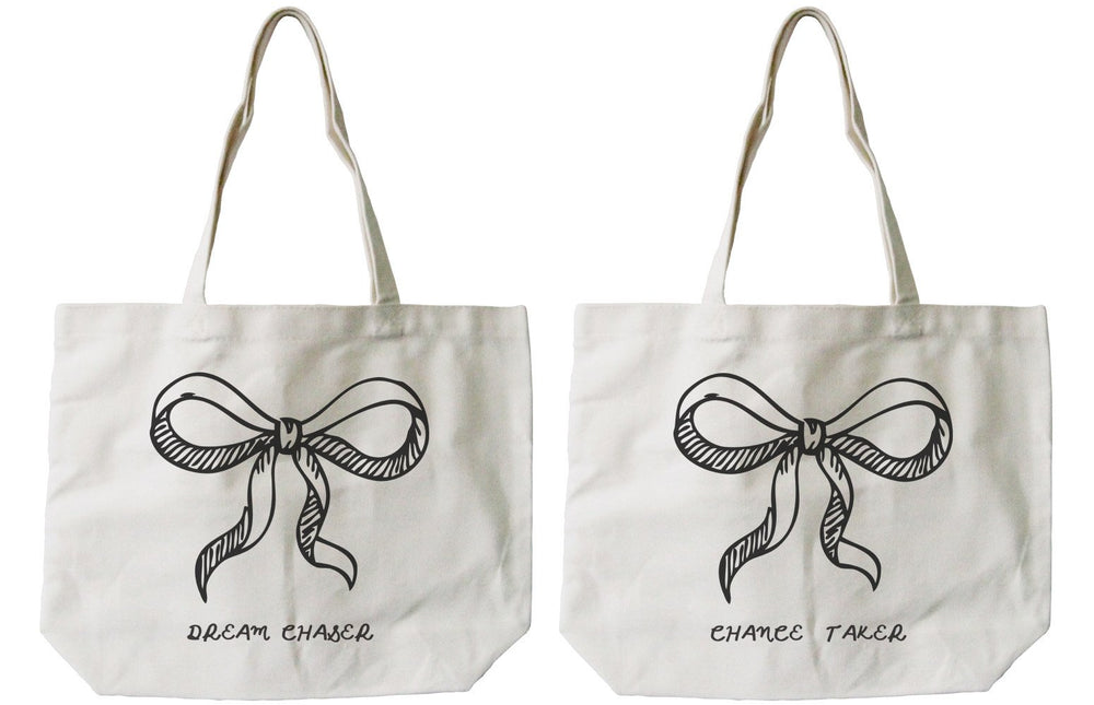 Dream Chaser Chance Taker BFF Matching Canvas Bag for Best Friends