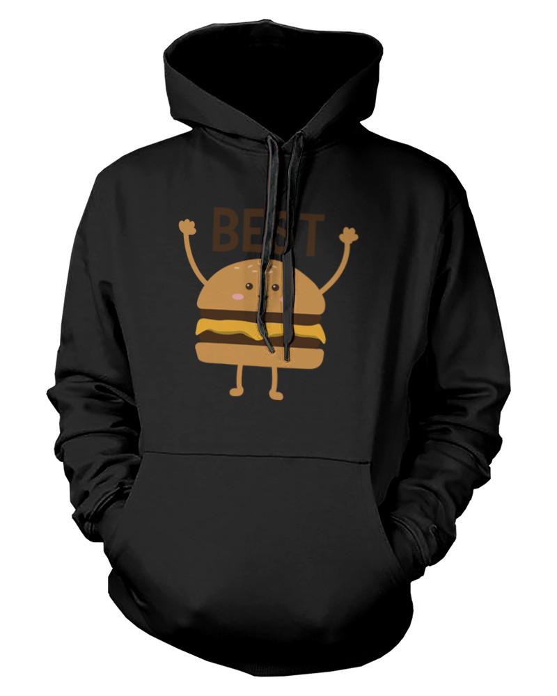 Burger and Fries BFF Hoodies Best Friend Matching Hooded Sweatshirts