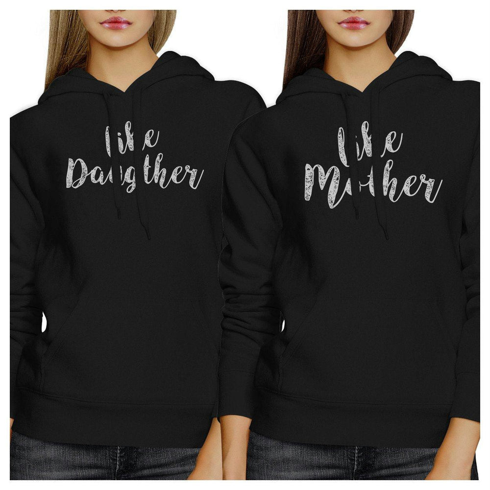 Like Daughter Like Mother Black Cute Mom Daughter Matching Hoodies