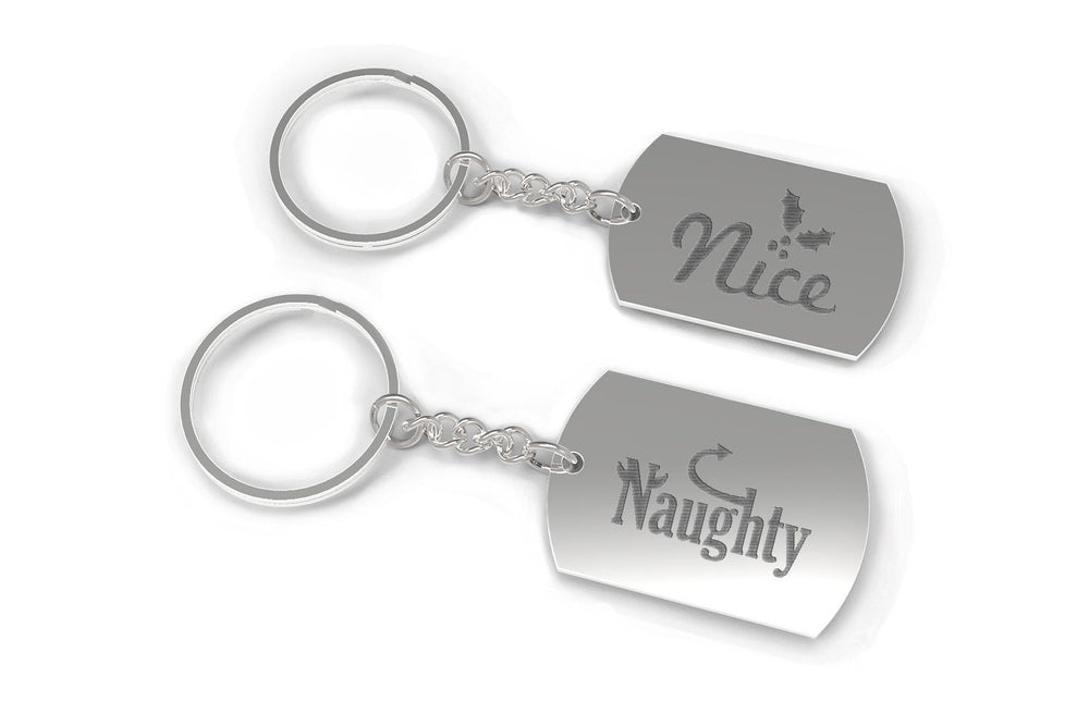 Nice and Naughty BFF Matching Key Chain Gift for Best Friends
