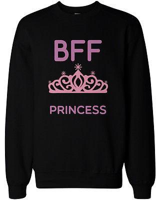 Cute Matching BFF Sweatshirts for Best Friends Drama Queen and Princess