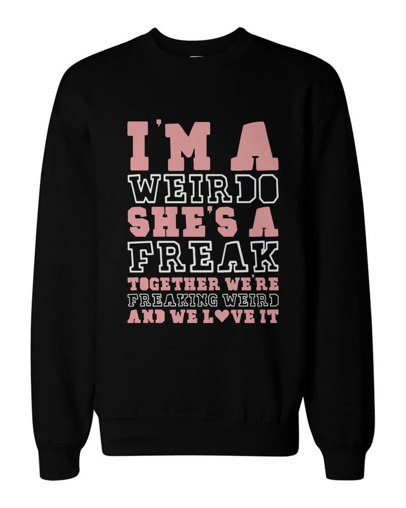 Freak and Weirdo Matching BFF Sweatshirts Cute Sweater for Best Friends