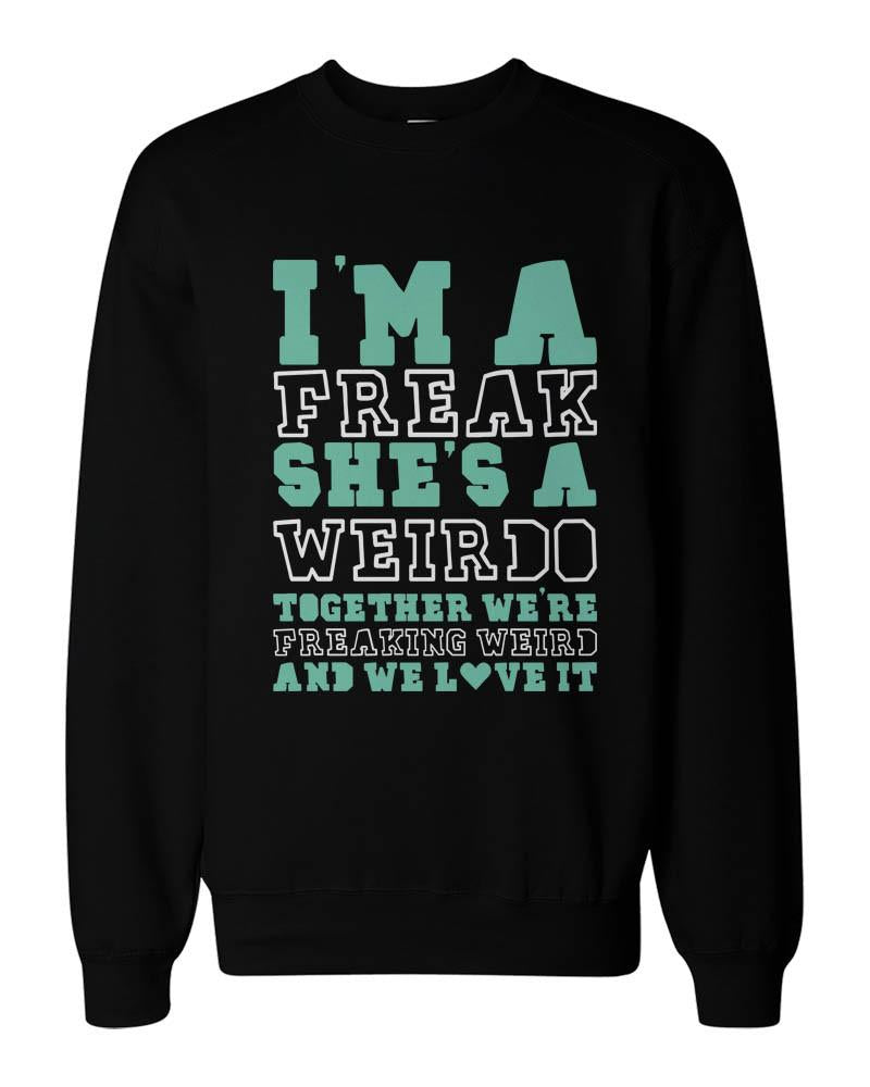 Freak and Weirdo Matching BFF Sweatshirts Cute Sweater for Best Friends