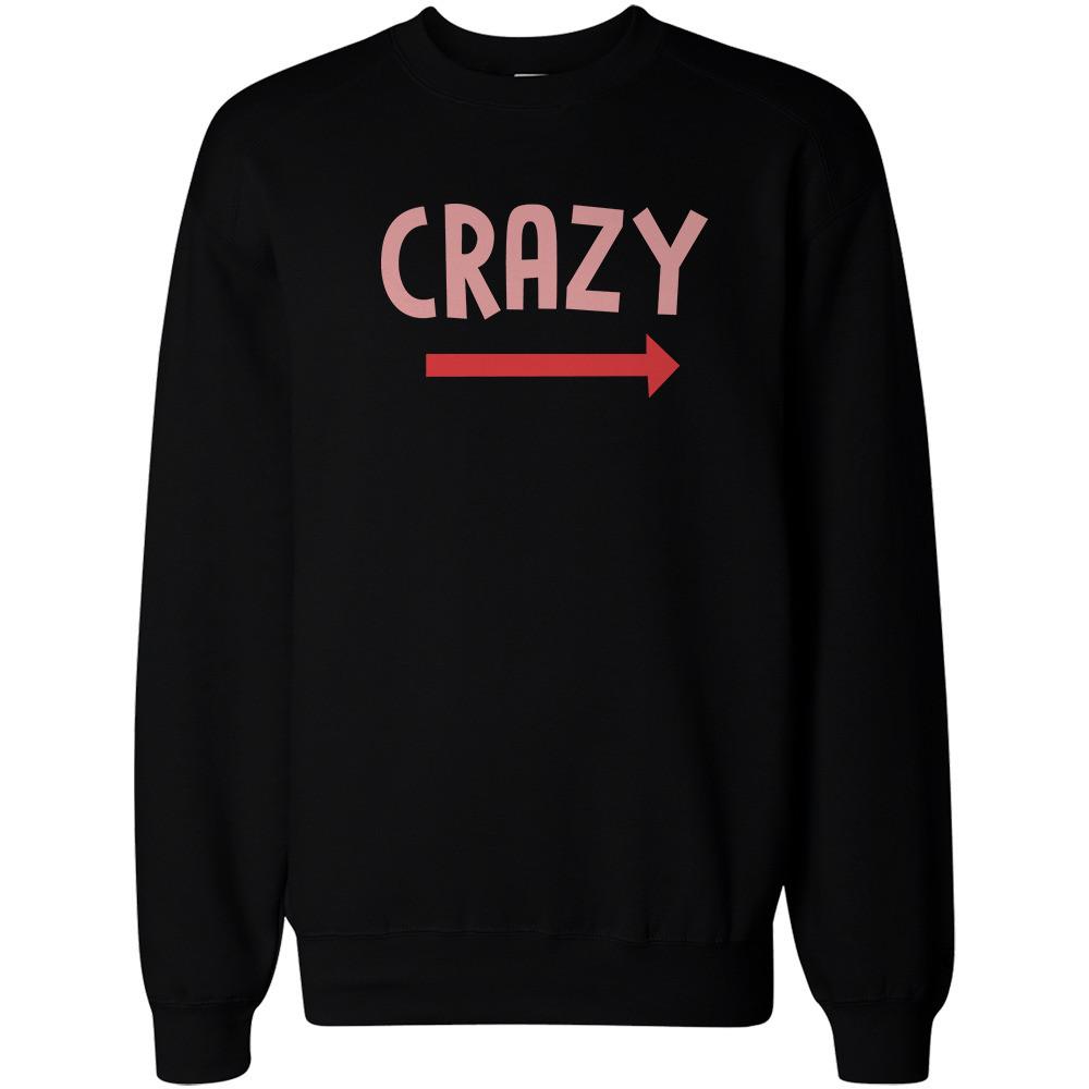 Funny Crazy and Crazier BFF Matching SweatShirts Front and Back Design