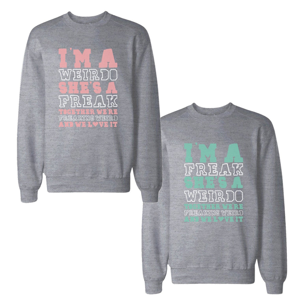 Freak And Weirdo BFF Sweatshirts Friendship Matching Sweat Shirts