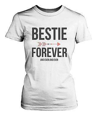 Best Friend Shirts - Bestie Forever and Ever Matching White T-Shirts