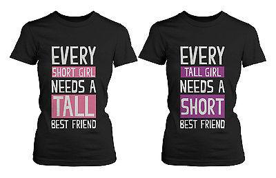 Best Friend Shirts - Short and Tall Best Friends BFF Matching T-shirts