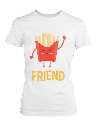 Burger and Fries BFF Shirts Best Friend Matching Tee Cute Friendship Tshirt