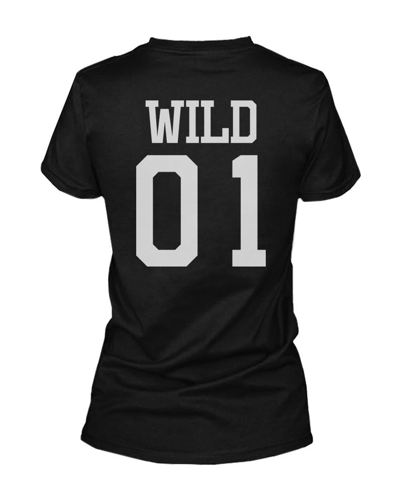 Sweet 01 Wild 01 Matching Best Friends T Shirts BFF Tees For Two Girls Friends