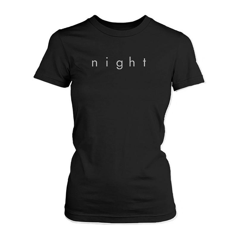 Night n Day Cute BFF Shirts Trendy Best Friends Black n White Matching Tees