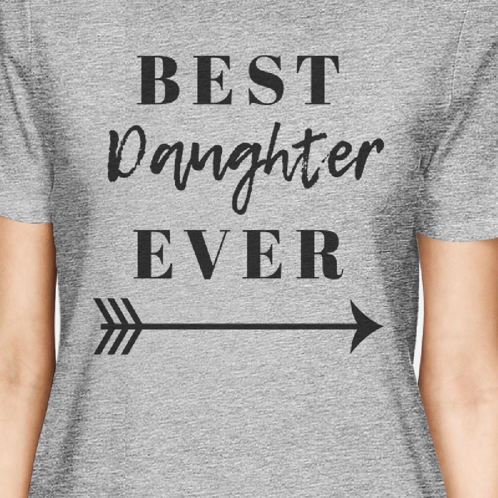 Best Daughter & Mother Ever Gray Graphic Tops For Mom And Daughter