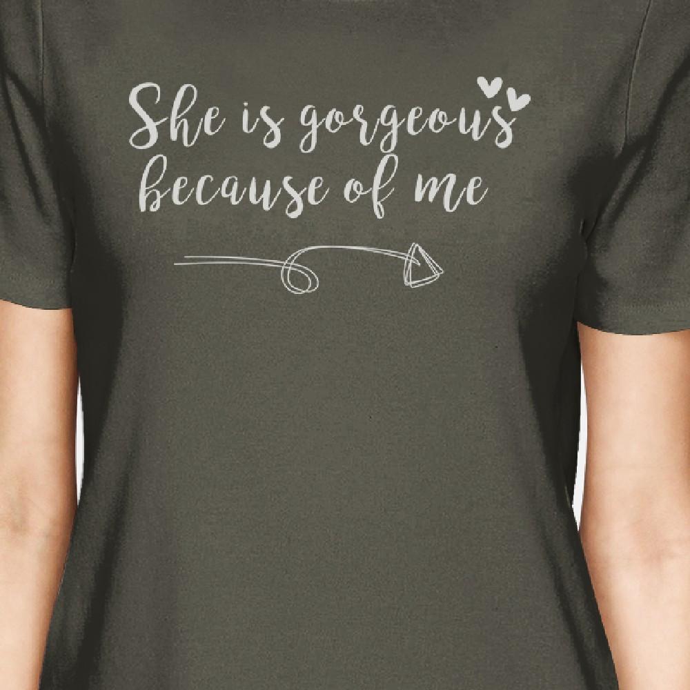 She Is Gorgeous Dark Grey Mom Daughter Matching Tops Gifts For Moms