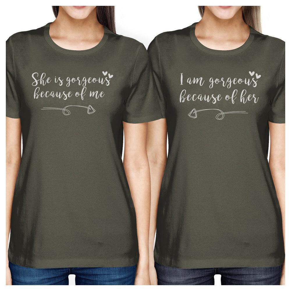 She Is Gorgeous Dark Grey Mom Daughter Matching Tops Gifts For Moms