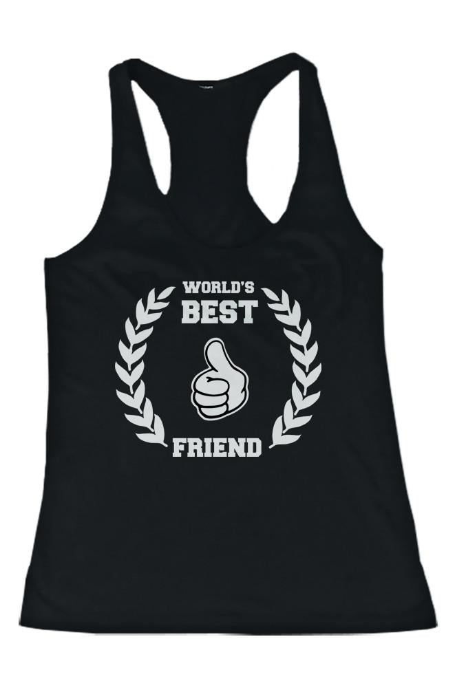 World's Best Friend Graphic Design Printed BFF Matching Tank Tops