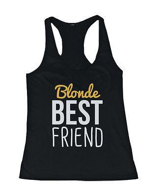 Cute Brunette and Blonde Best Friend Tank Tops - Matching BFF Tanks