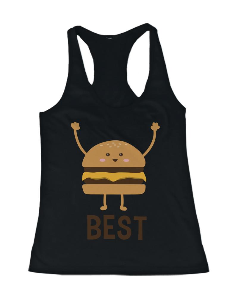 Burger and Fries BFF Tank Tops Best Friend Matching Tanks Sleeveless Shirts