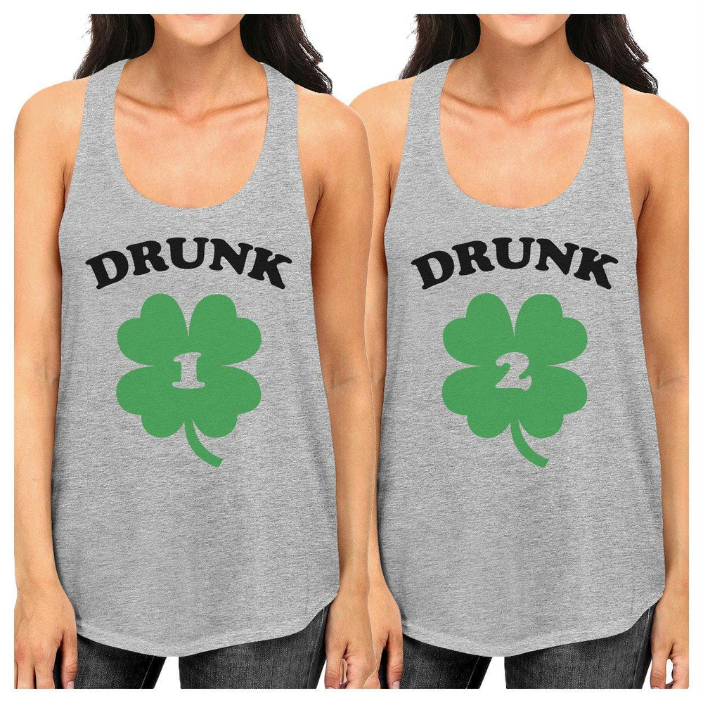 Drunk1 Drunk2 Best Friend Matching Tanks Gifts For St Patricks Day