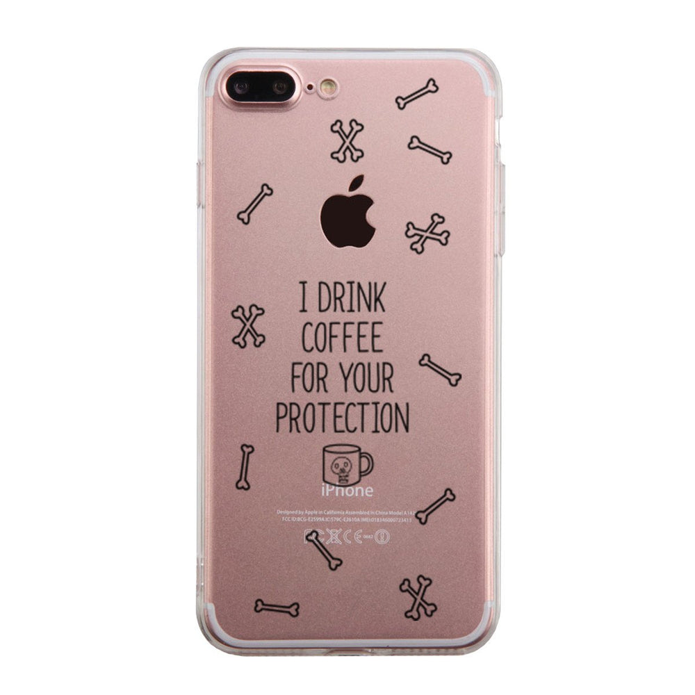 Coffee For Your Protection Cover Cute Clear Phonecase