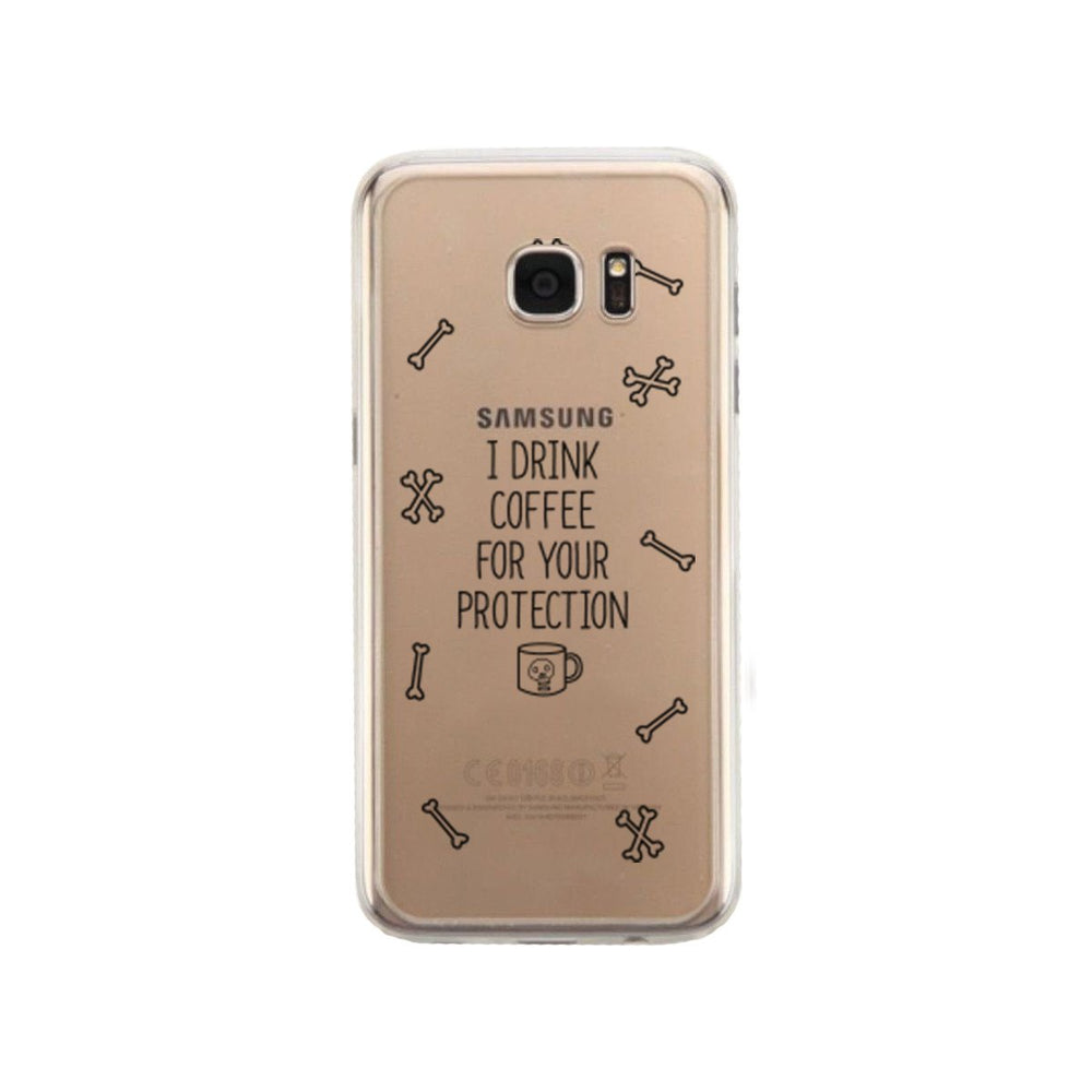 Coffee For Your Protection Cover Cute Clear Phonecase