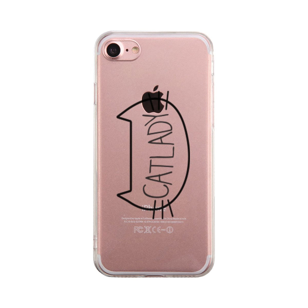 Catlady Phone Case Cute Clear Phonecase For Cat Lover