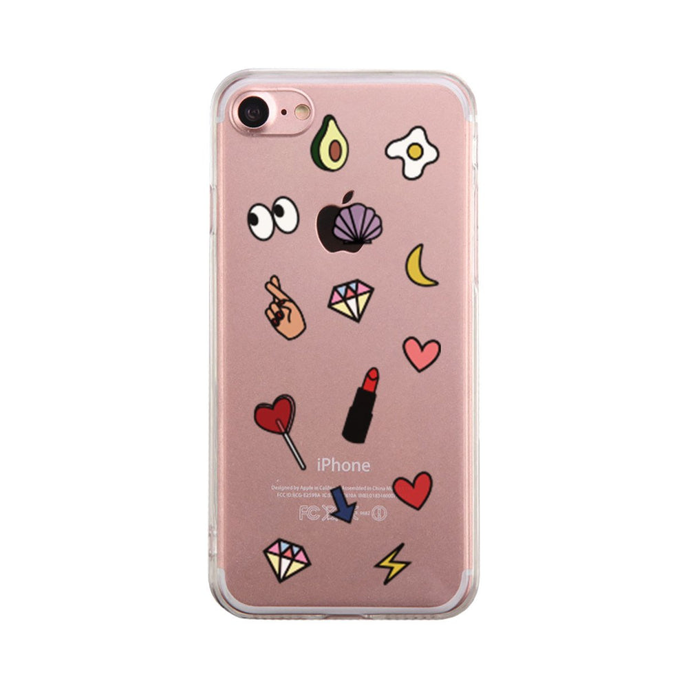 Cute Emoji Pattern Phone Case Cute Clear Phonecase