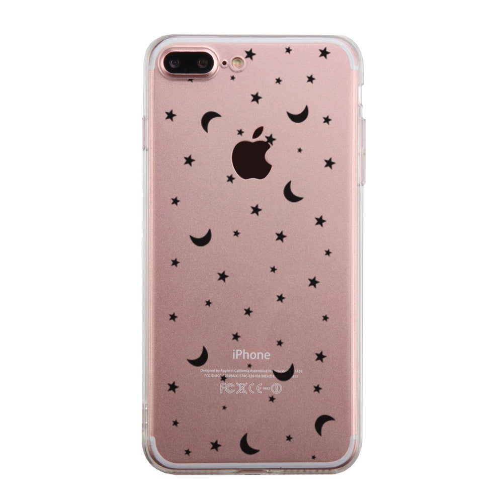 Moon And Stars Patten Phone Case Cute Clear Phonecase