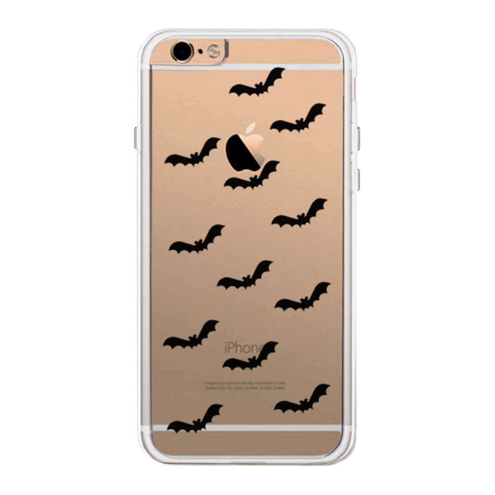 Bat Pattern Halloween Phone Case Cute Clear Phonecase