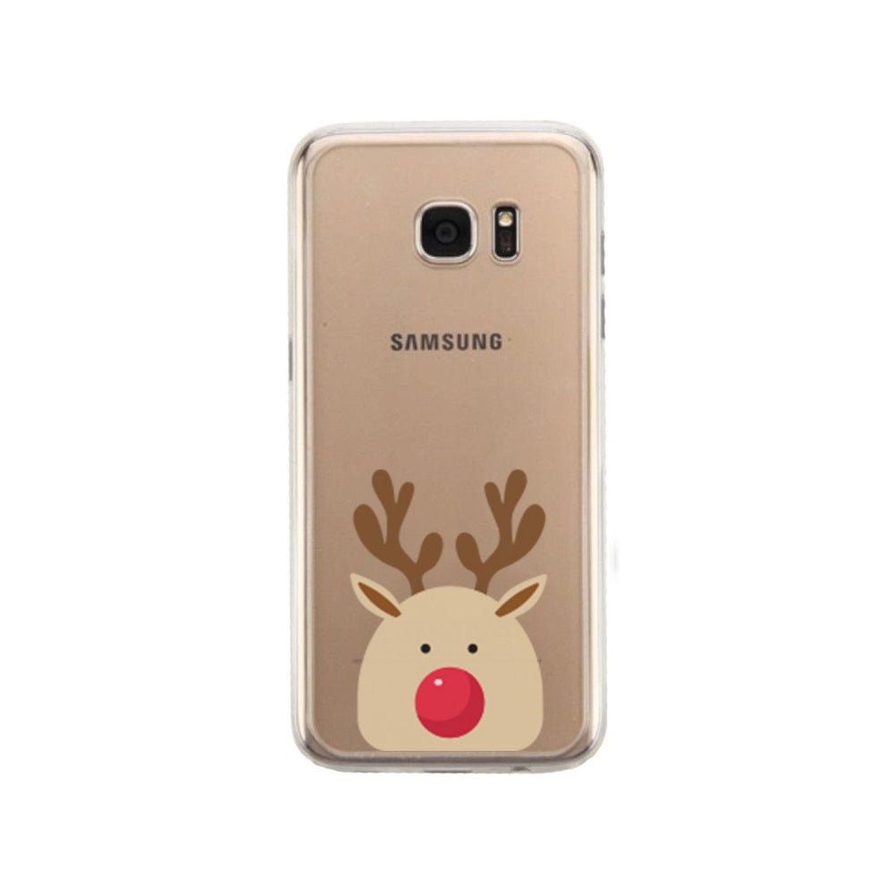 Rudolph Big Face Phone Case Cute Clear Phonecase