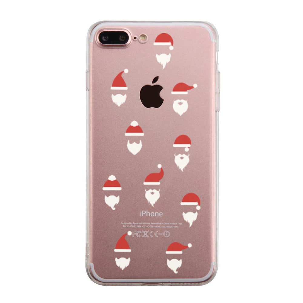 Santa Pattern Phone Case Cute Clear Phonecase