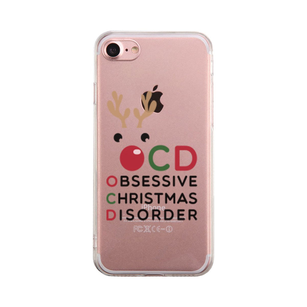 OCD Obsessive Christmas Disorder Cute Clear Phonecase