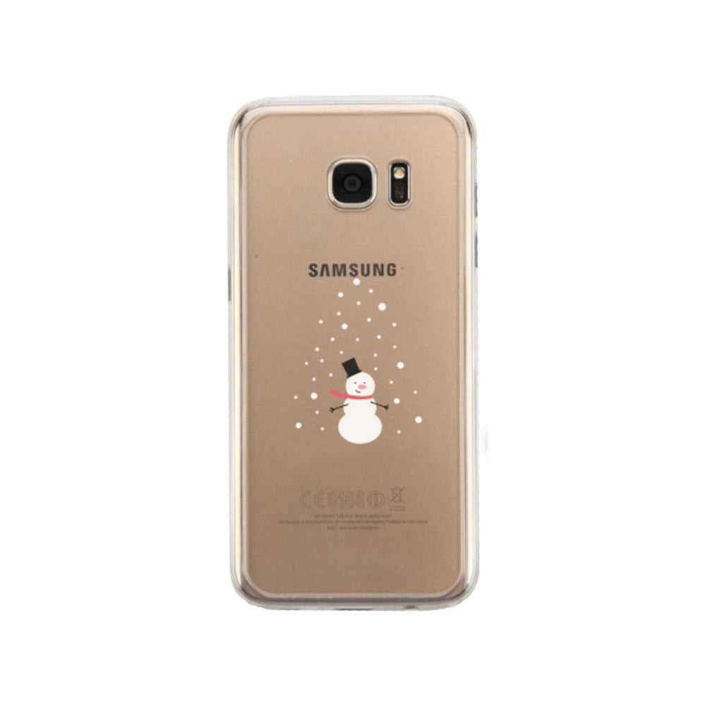 Snowing Snowman Phone Case Cute Clear Phonecase