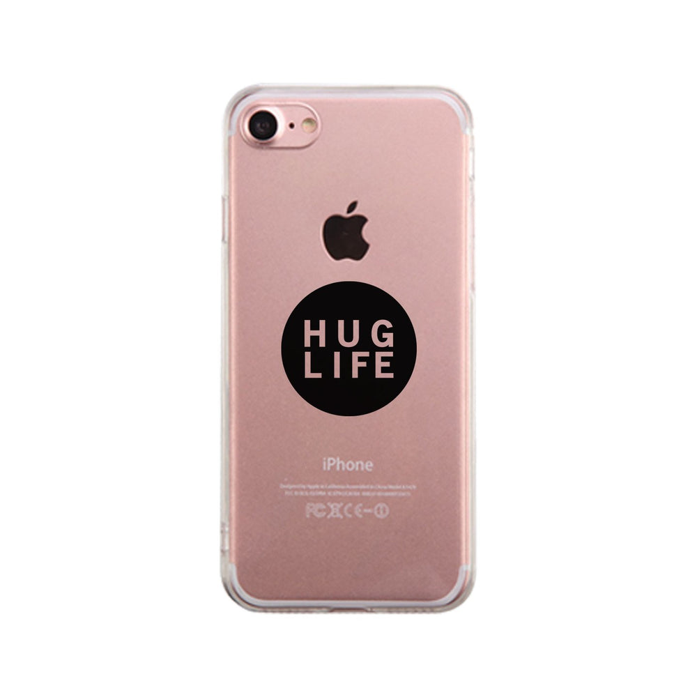 Hug Life Black Sleeveless Clear Phone Case