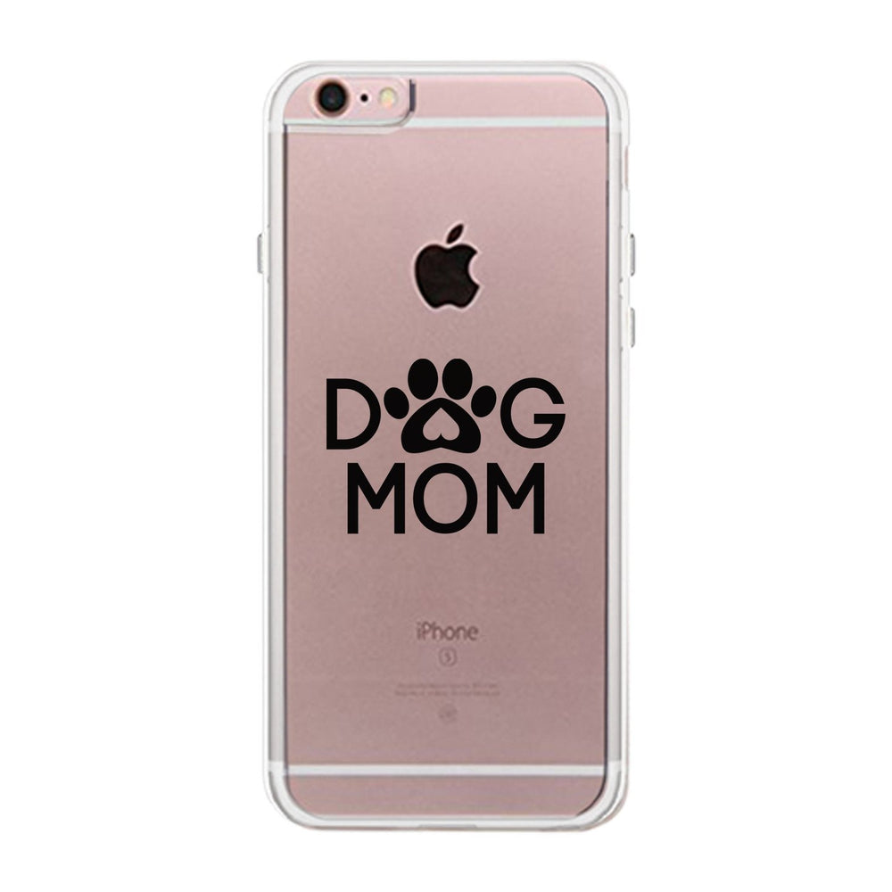 Dog Mom Clear Phone Case Cute Graphic Phone Cover For Dog Lovers