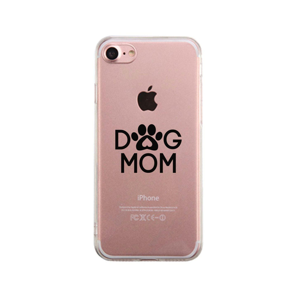 Dog Mom Clear Phone Case Cute Graphic Phone Cover For Dog Lovers