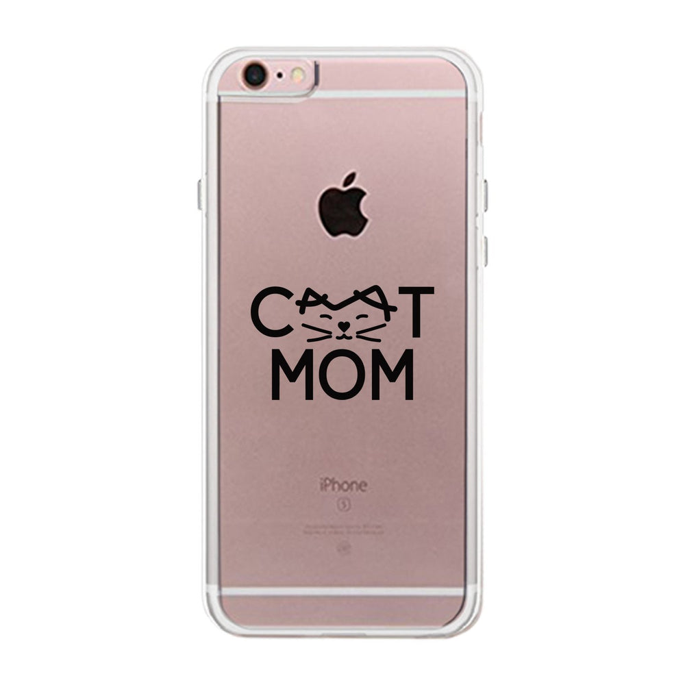 Cat Mom Clear Phone Case Unique Graphic Phone Case For Cat Lover
