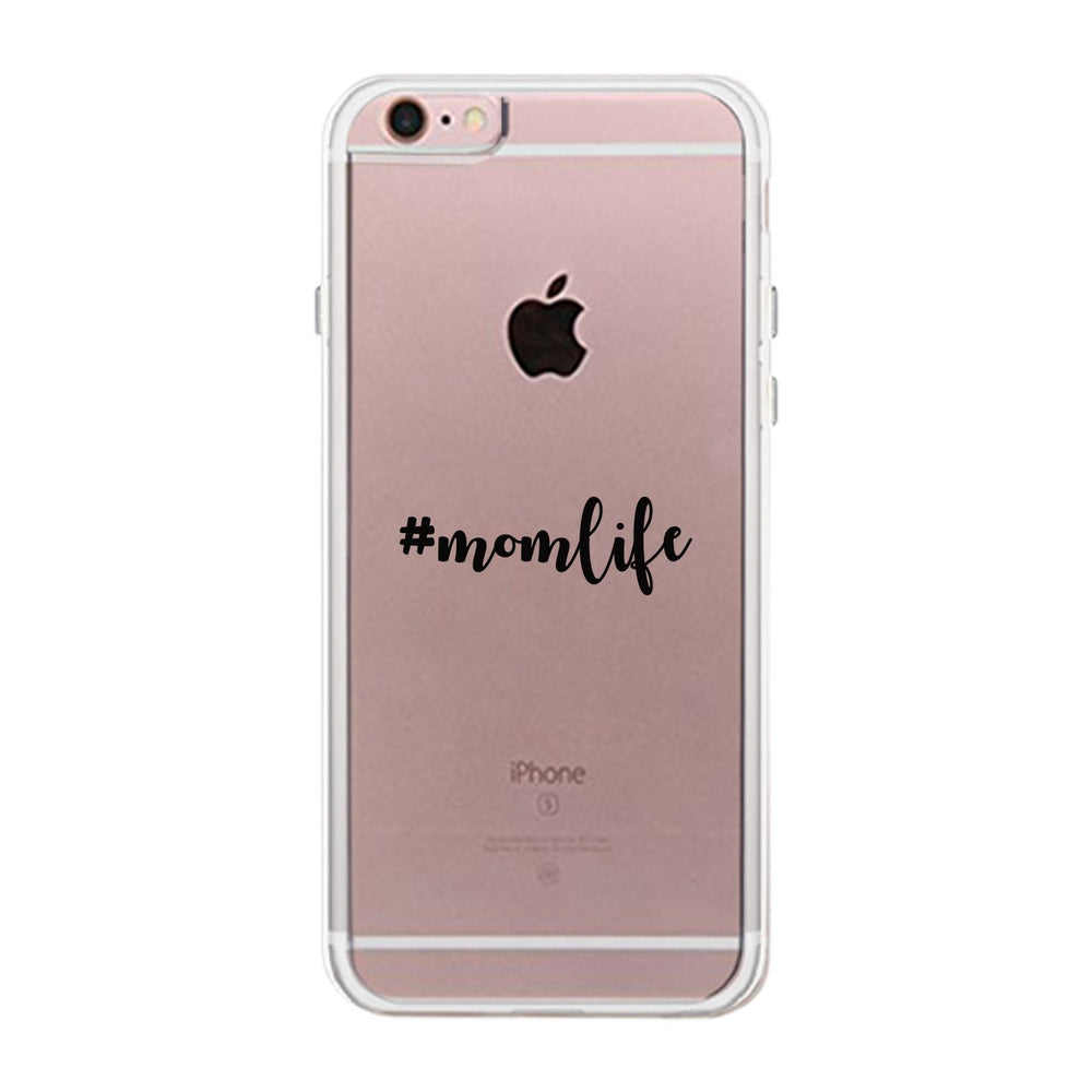 Momlife Clear Phone Case Trendy Design Soft TPU Cute Jelly Case